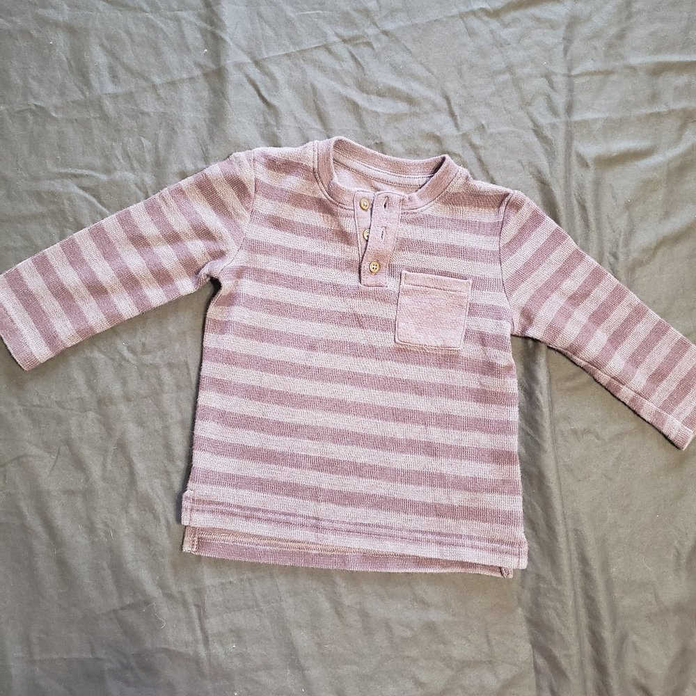 Long Sleeve Sweater Cat & Jack Stripe Pattern 18 Month Size Purple
